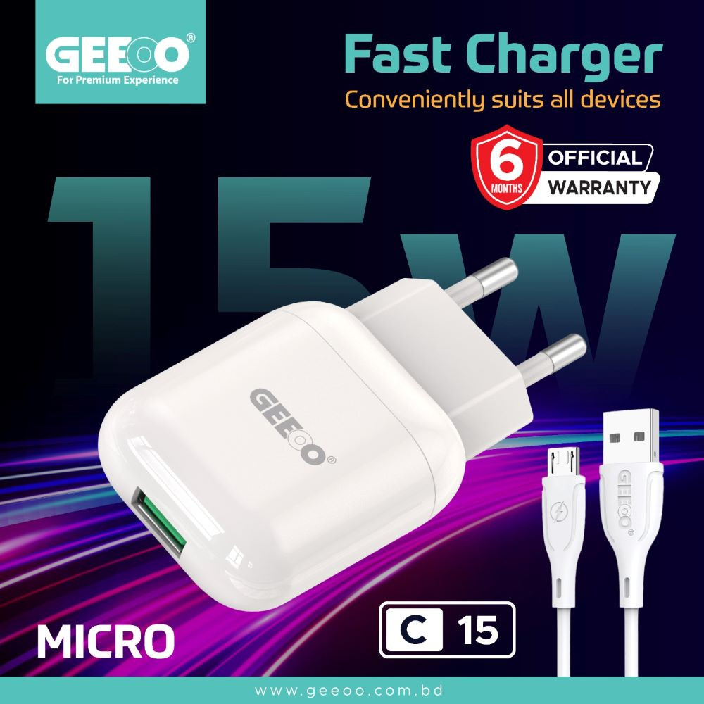 C15 (M) FAST CHARGER SET With 3A FAST CHARGING CABLE
