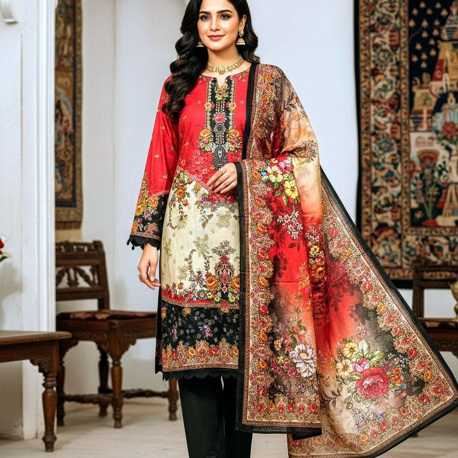 Pakistani Zam Zam Switch Lawn Three piece