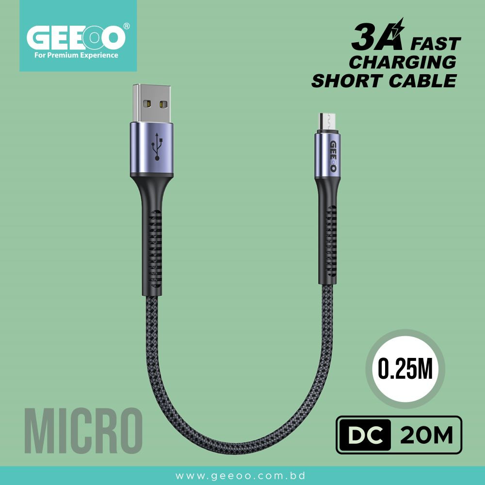 DC20M 3A (Micro) Fast Charging Short Cable