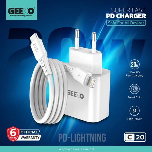 Image of C20 Super Fast 20W PD to Lightning Charger