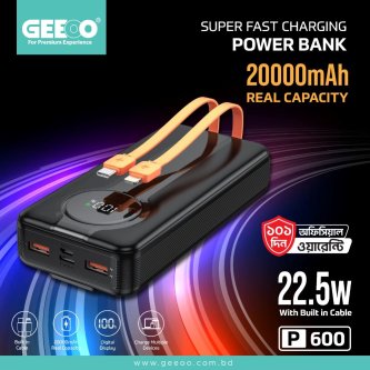 Image of GEEOO P600 Real Capacity Super Fast Power bank