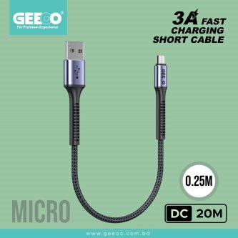 Image of DC20M 3A (Micro) Fast Charging Short Cable